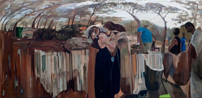 נעמי מנדל, יער 2011, שמן על בד, 180X90 ס''מ נעמי מנדל, יער 2011, שמן על בד, 180X90 ס''מ