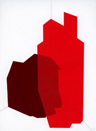 שירן יצהרי, הצללים של מגדל הנביאים, 2018, טפט על נייר, 30X20 ס''מ שירן יצהרי, הצללים של מגדל הנביאים, 2018, טפט על נייר, 30X20 ס''מ